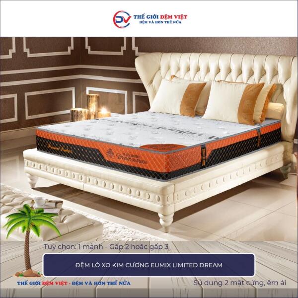 Đệm lò xo Kim Cương Eumix Limited Dream 1